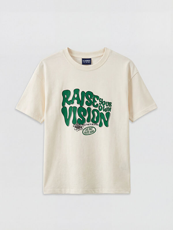 LCW Kids Crew Neck Printed Boys' T-Shirt