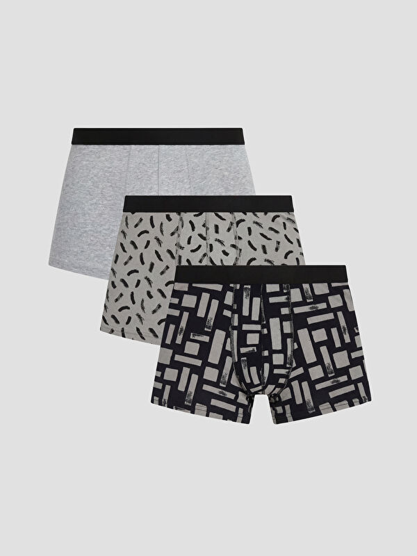LC WAIKIKI Pamuklu Esnek Kumaş Erkek Boxer 3'lü