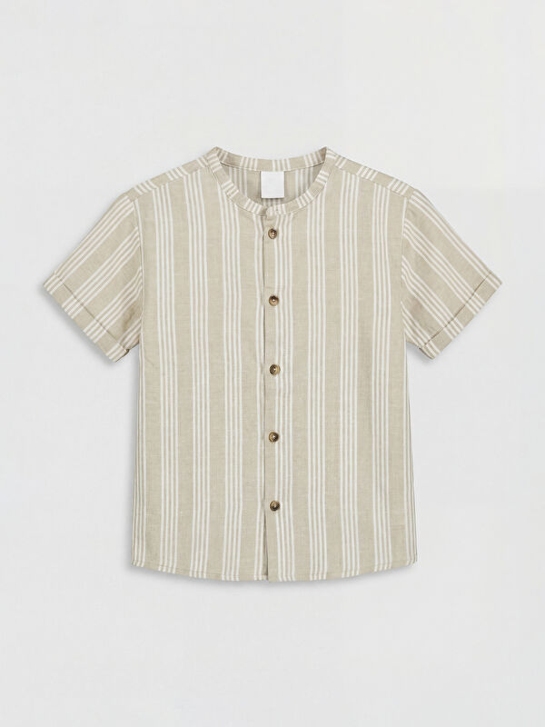 LCW Kids Chemise rayée en mélange de lin pour garçon