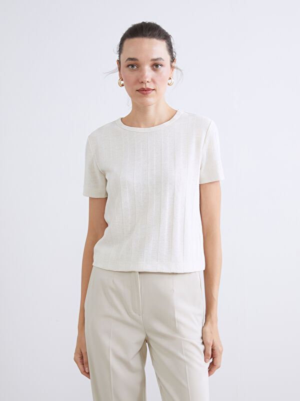 LC WAIKIKI Rundhalsausschnitt T-Shirt für Damen