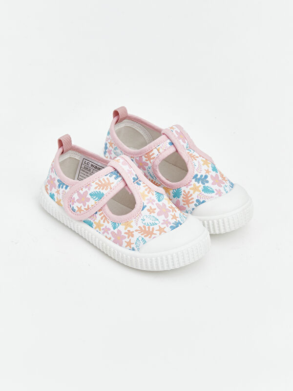 LCW STEPS Hook and Loop Baby Girls' First Step Shoes