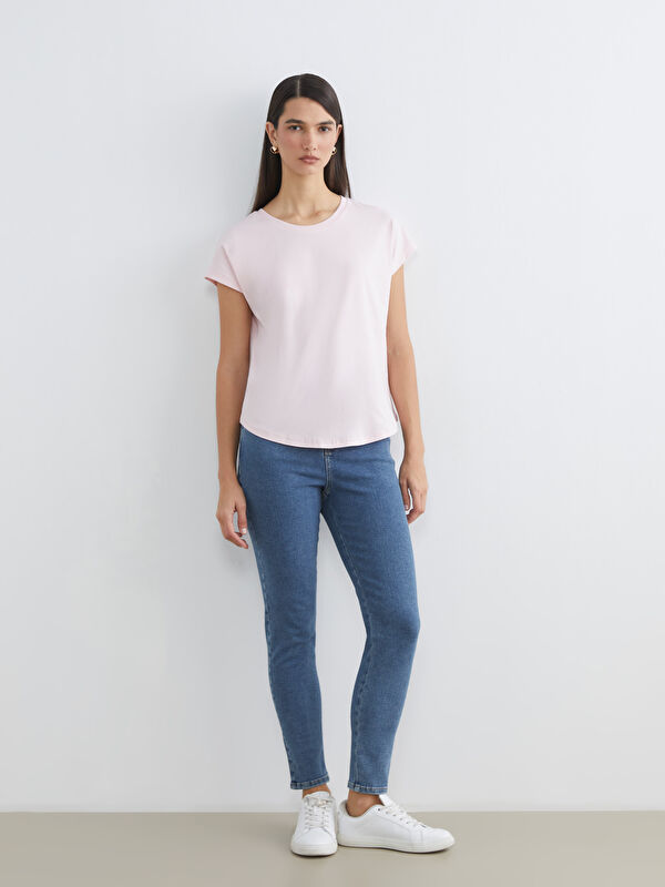 LCWAIKIKI Classic Yüksek Bel Slim Mom Kadın Jean Pantolon