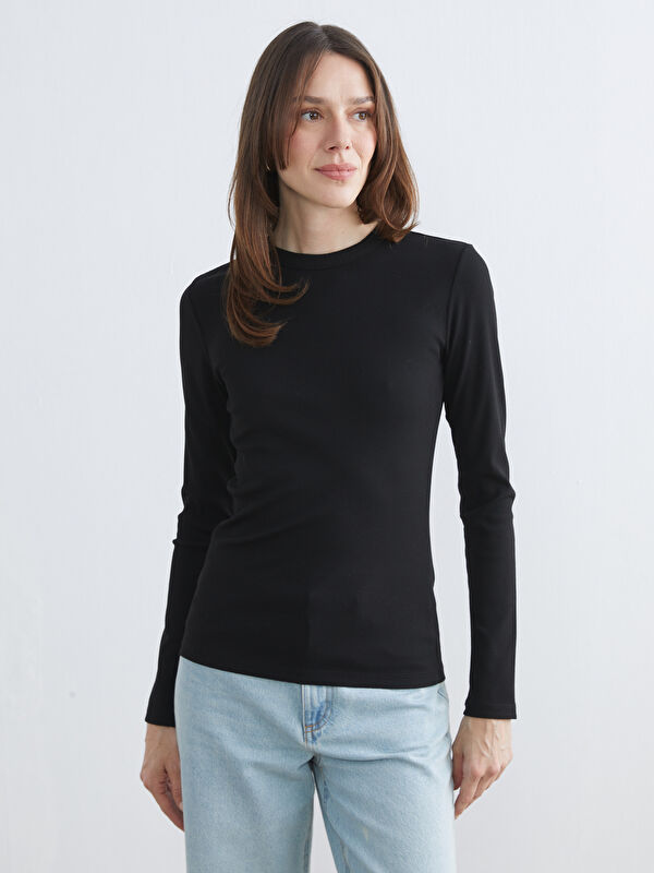 LC WAIKIKI Dik Yaka Dokulu Kadın Body