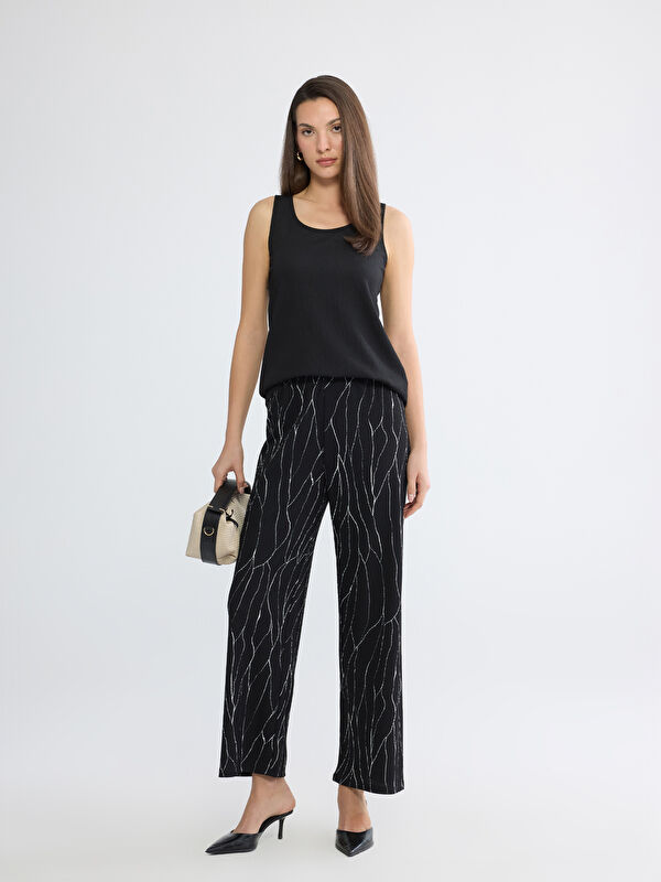 LCWAIKIKI Classic Elastic Waist Wide Leg Women's Trousers
