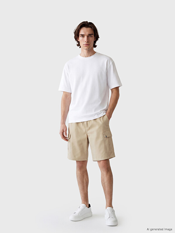 XSIDE Regular Fit Gabardine Men's Cargo Shorts