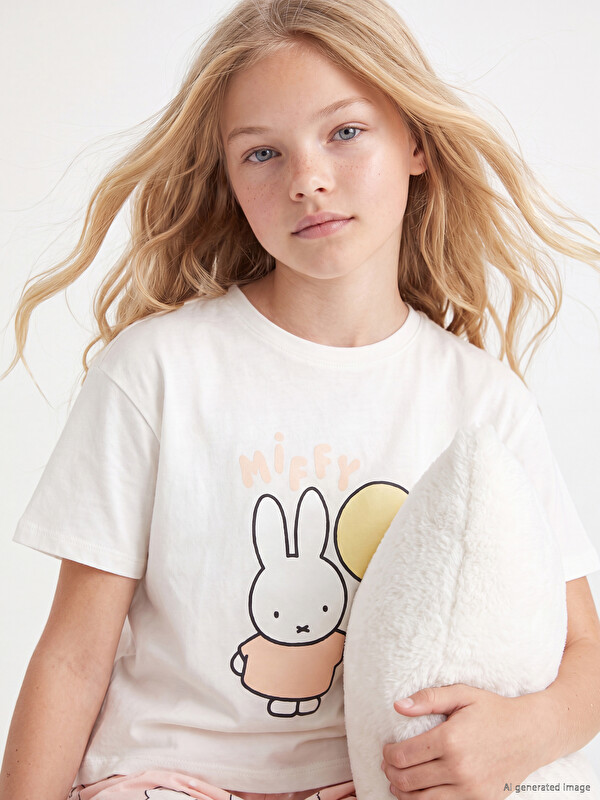 LCW Kids Set i shkurtër pizhamash Miffy i stampuar për vajza