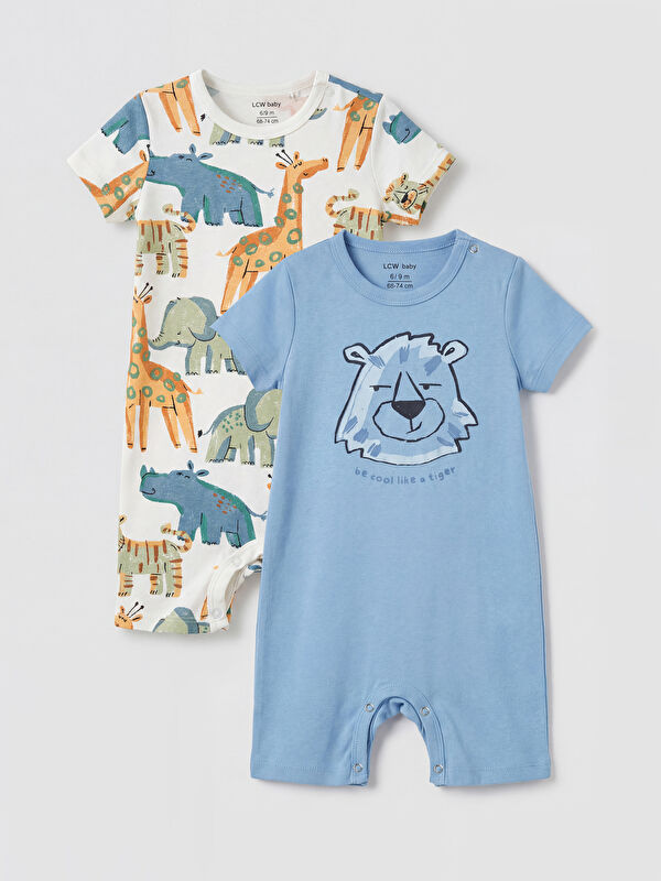 LCW baby Combinaison Imprimée Bébé Garçon Lot de 2
