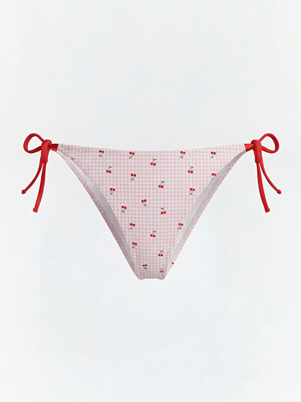 LCW DREAM Kirschgemustertes Träger-Brasilianisches Bikini-Höschen für Damen