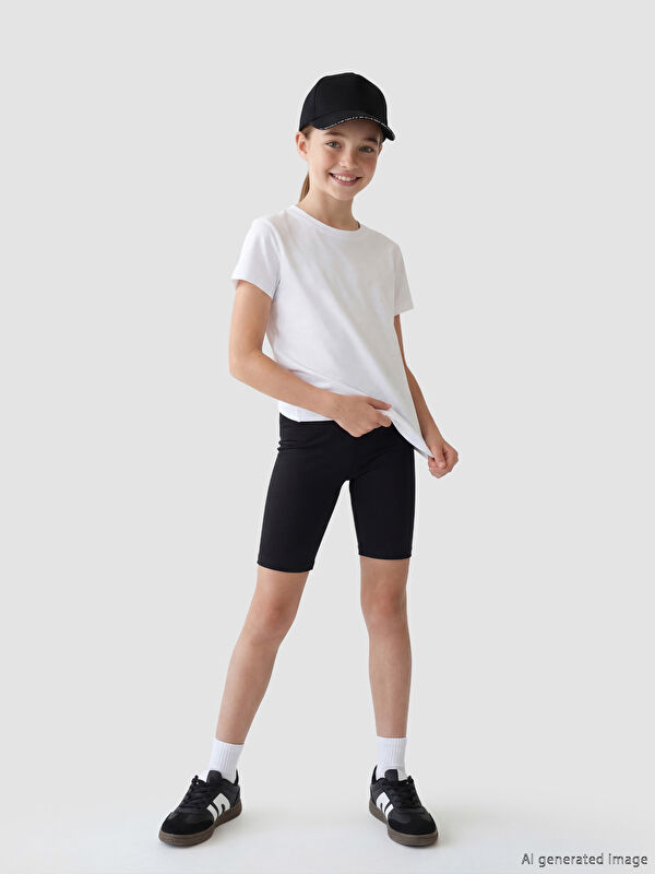 LCW Kids Basic Kız Çocuk Kısa Tayt 2'li