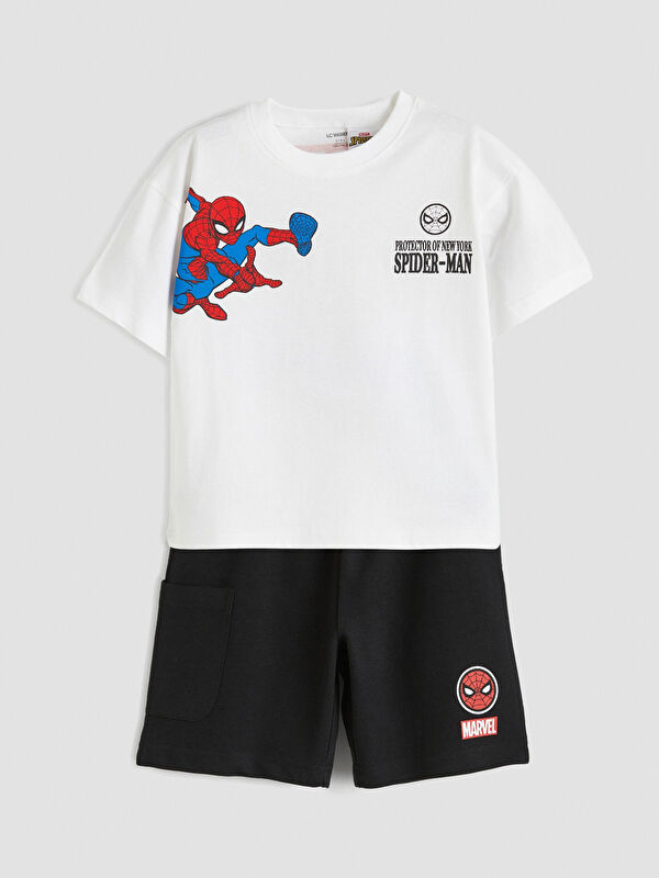 LCW Kids Spider-Man Printed Boys' T-Shirt and Shorts
