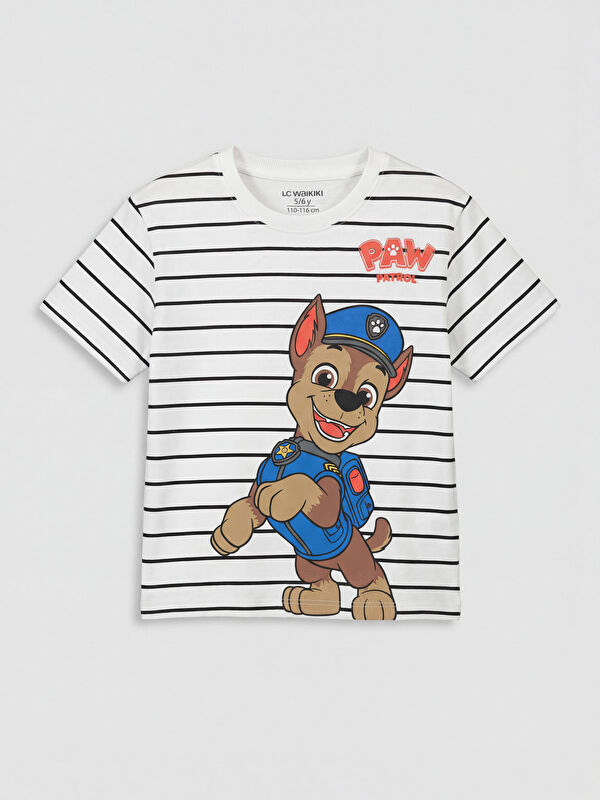 LCW Kids T-shirt à col rond imprimé Paw Patrol pour garçons