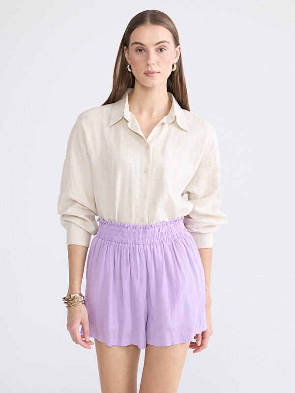 LC WAIKIKI Elastic Waist Women's Pleated Shorts