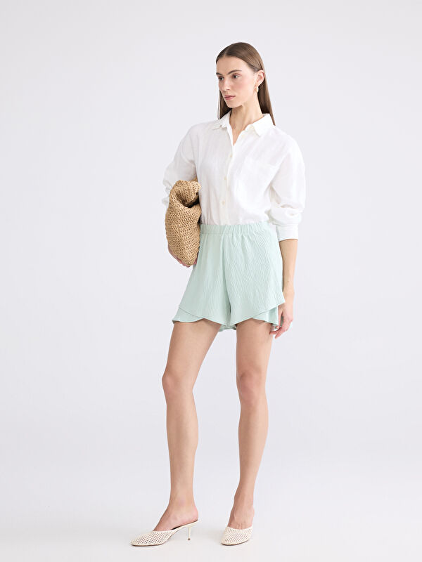 LC WAIKIKI Elastischer Bund Strukturierte Shorts für Damen
