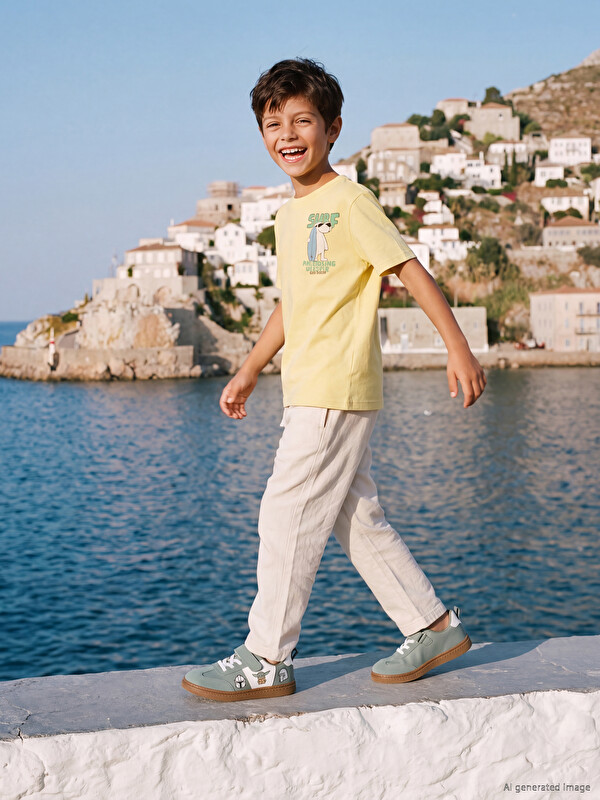 LCW Kids Regular Fit Boys' Linen-Look Trousers