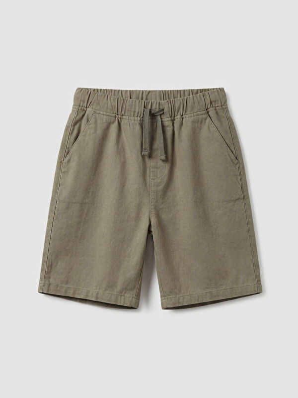 LCW Kids Elastic Waist Gabardine Boys' Shorts
