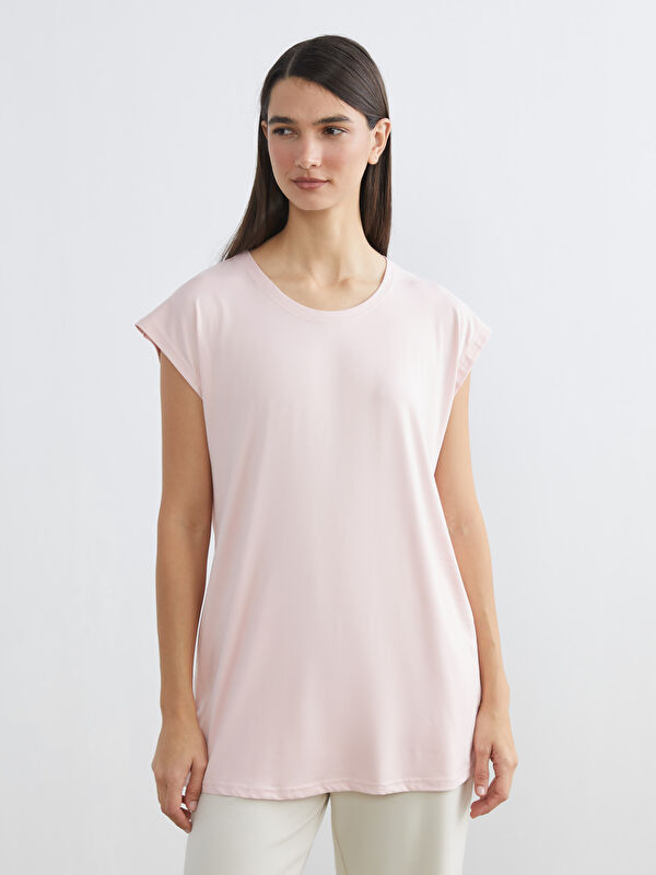 LC WAIKIKI Rundhalsausschnitt Pyjama-Oberteil für Damen