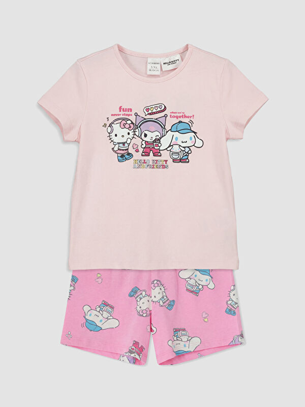 LCW Kids Hello Kitty Baskılı Kız Çocuk Pijama Takımı