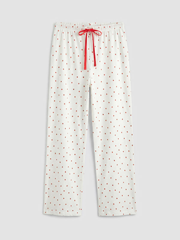 LCW DREAM Beli Lastikli Puantiyeli Hamile Pijama Altı