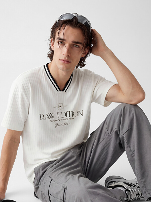 XSIDE V Neck Printed Men's T-Shirt