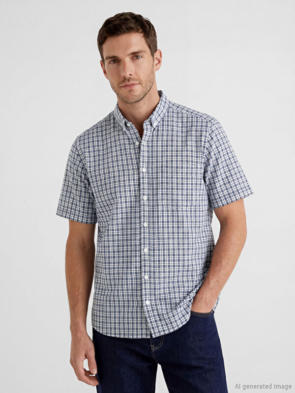 LCWAIKIKI Classic Regular Fit Ekose Erkek Gömlek