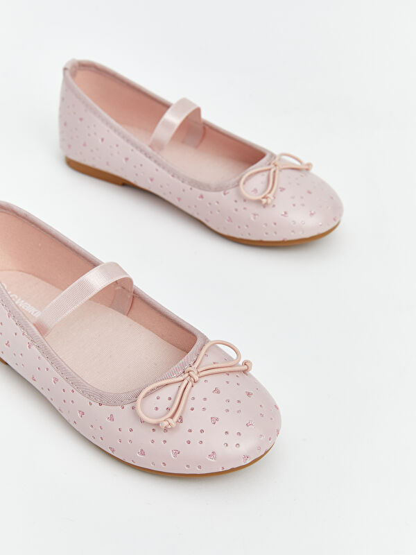Lcw Steps Beyaz Lcw Steps Fiyonk Baskılı Kız Çocuk Babet