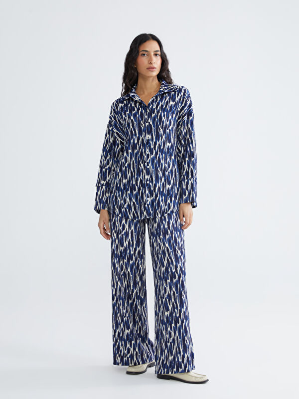 LCW Modest Patterned Elasticated Waist Women's Trousers