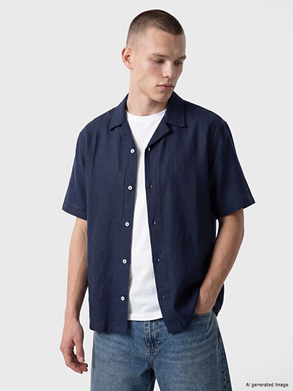 XSIDE Man Navy Shirt