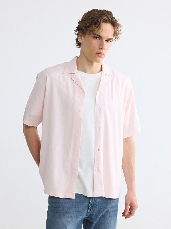XSIDE Regular Fit Linen-Look Men's Shirt