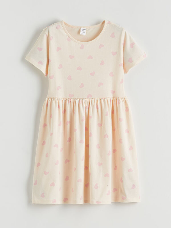 LCW Kids Heart Print Girls' Frilled Dress