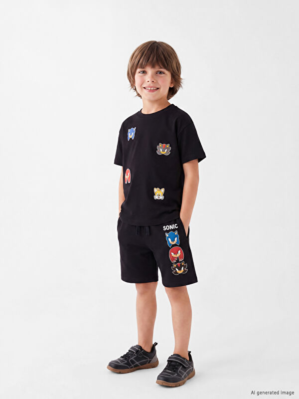 LCW Kids Sonic Baskılı Erkek Çocuk Şort
