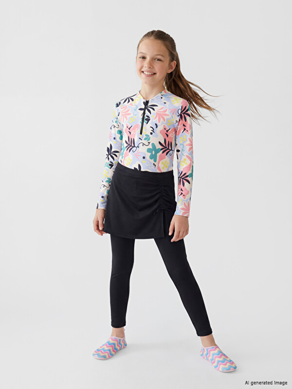 LCW Kids UV Korumalı Kız Çocuk Mayo Takımı