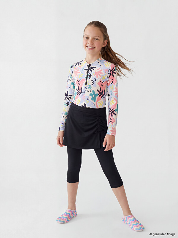 LCW Kids UV Korumalı Kız Çocuk Mayo Takımı