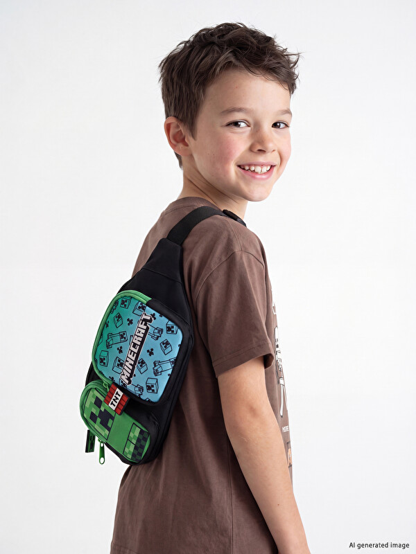 LCW ACCESSORIES حقيبة خصر مطبوعة Minecraft للأولاد