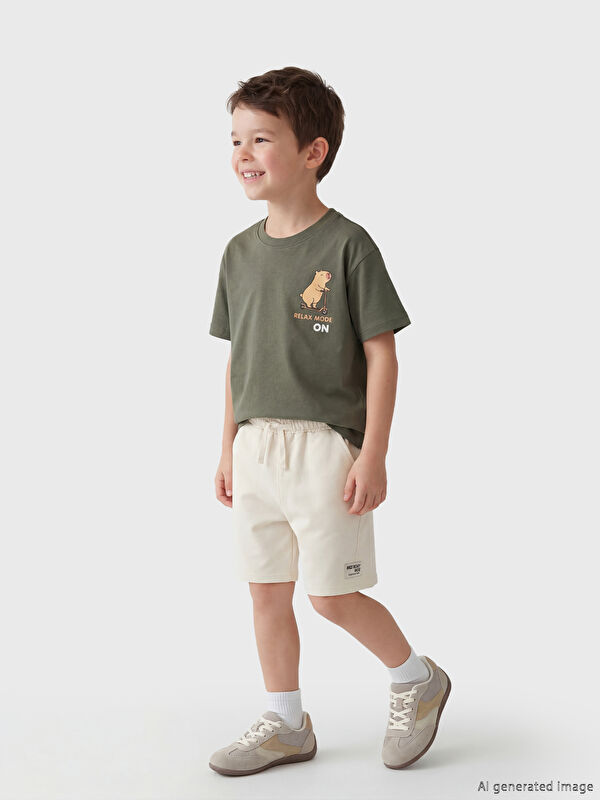 LCW Kids Beli Lastikli Erkek Çocuk Şort