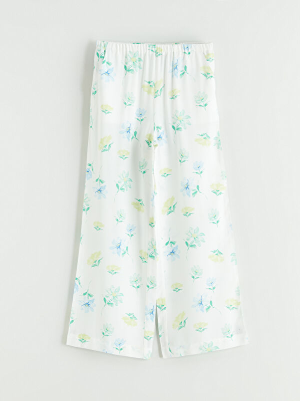 LCW Kids Elastic Waist Floral Girls' Trousers
