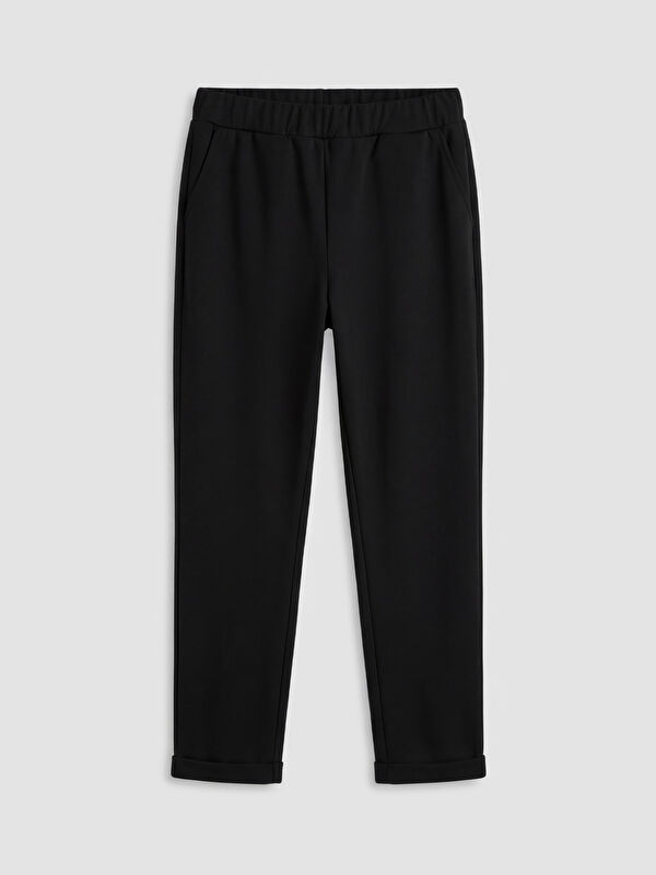 LCWAIKIKI Basic Pantalon Femme à Taille Élastiquée Coupe Régulière