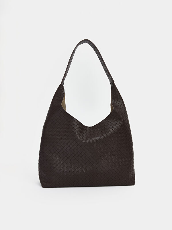 LCW ACCESSORIES Braided Patterned Leather-Look Women's Shoulder Bag