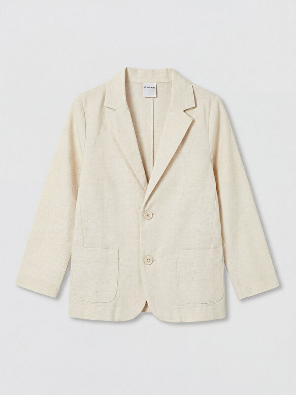 LCW Kids Keten Karışımlı Erkek Çocuk Blazer Ceket