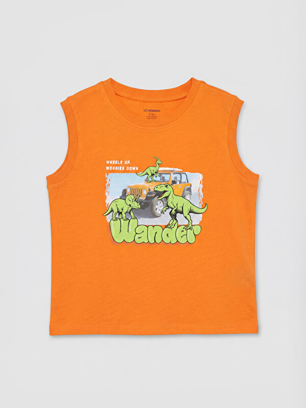 LCW Kids Dinozor Baskılı Erkek Çocuk Atlet