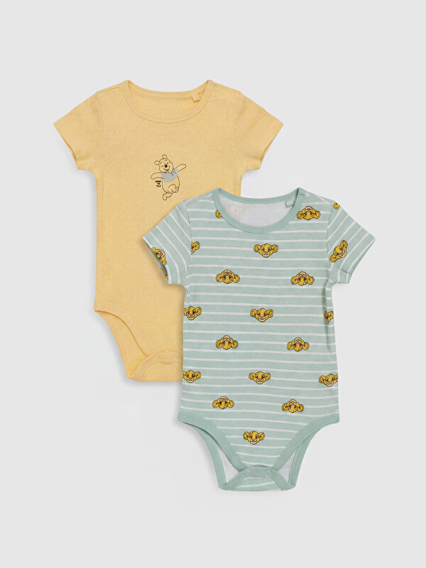 LCW baby Baskılı Erkek Bebek Çıtçıtlı Body 2'li