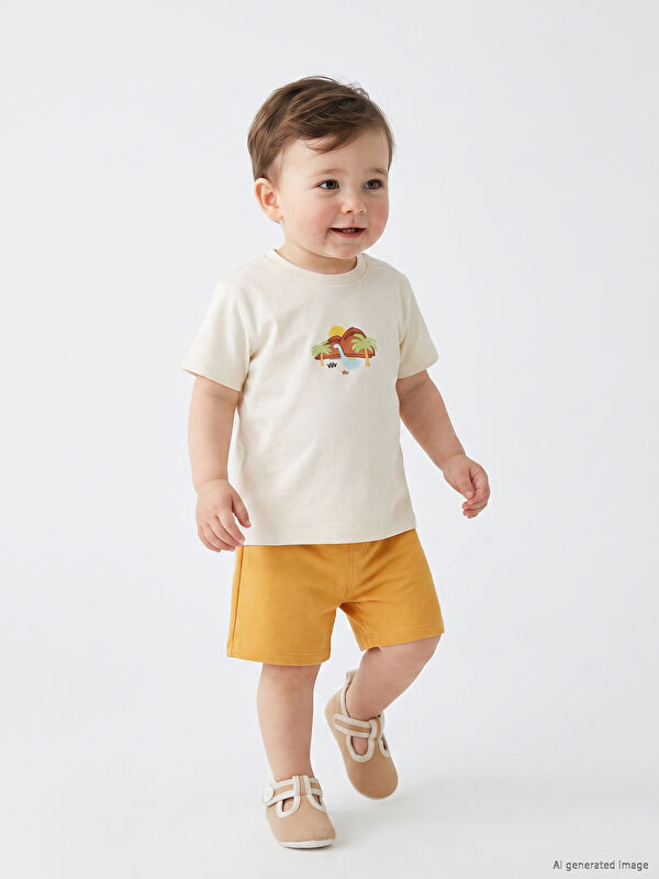LCW baby Dinozor Baskılı Erkek Bebek Takım