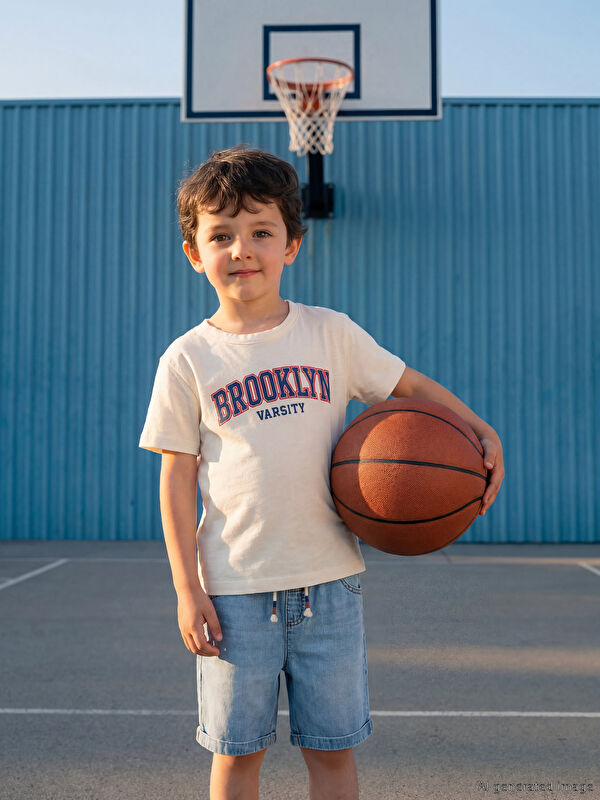 LCW Kids  Brooklyn Baskılı Erkek Çocuk Tişört