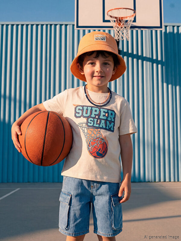 LCW Kids Crew Neck Printed Boys' T-Shirt