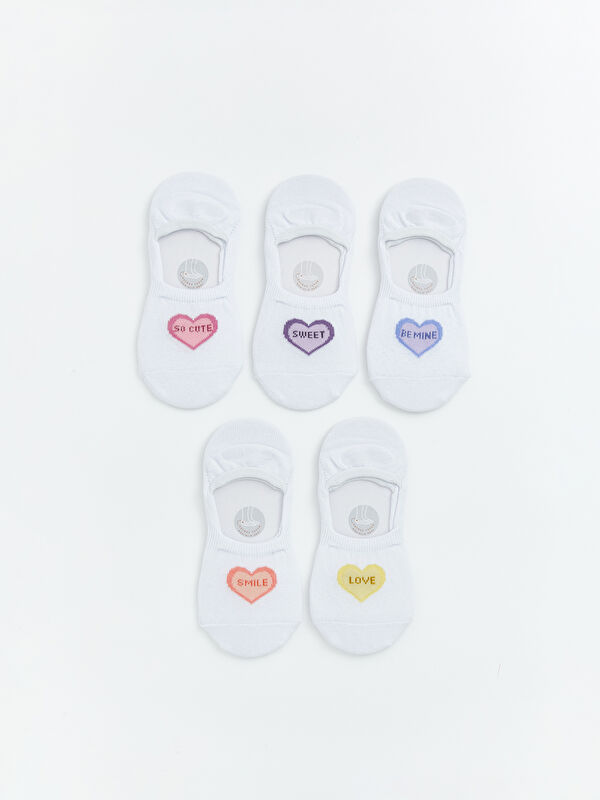 LCW Kids Girls' Patterned Invisible Socks 5 Pieces