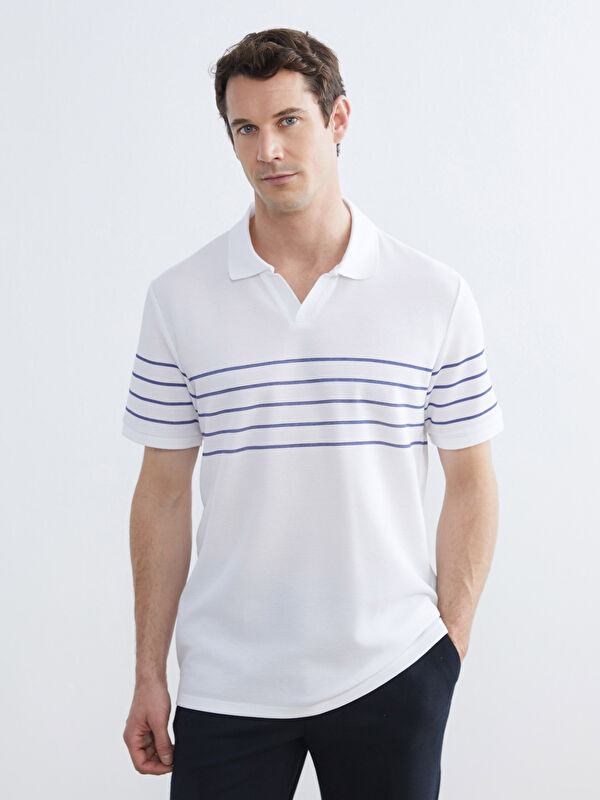 LC WAIKIKI Polo Yaka Çizgili Erkek Tişört