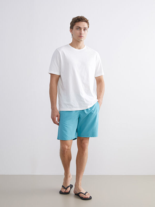 LCW SWIMWEAR Diz Hizası Boy Basic Erkek Deniz Şortu