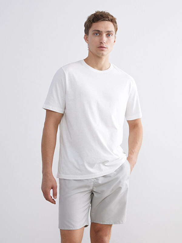 LCW SWIMWEAR Diz Hizası Boy Basic Erkek Deniz Şortu