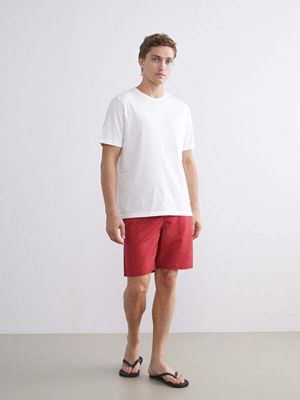 LCW SWIMWEAR Diz Hizası Boy Basic Erkek Deniz Şortu
