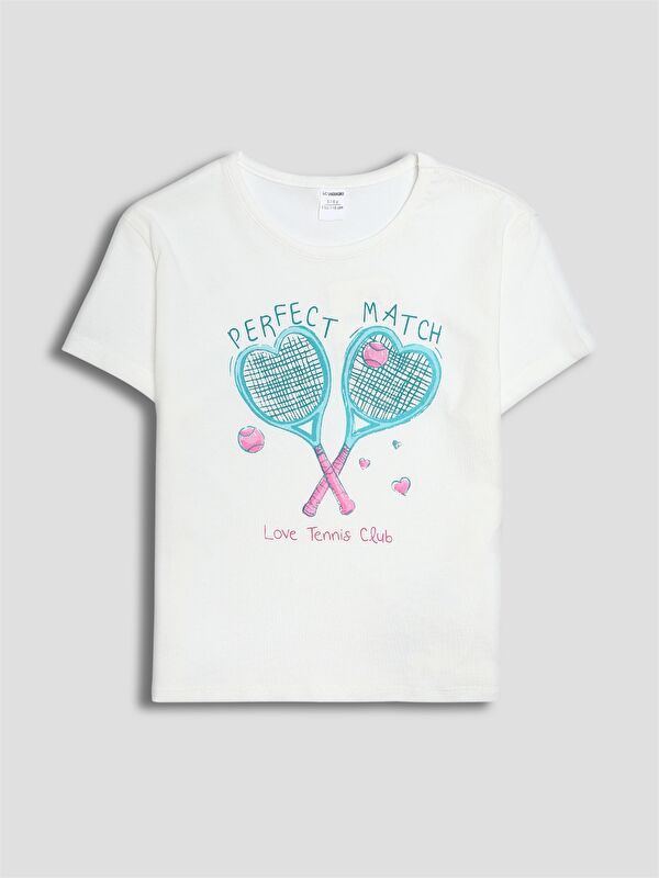LCW Kids Tennis Print Girls' T-Shirt