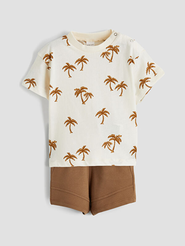 LCW baby Ensemble T-shirt et short imprimé palmier pour bébé garçon